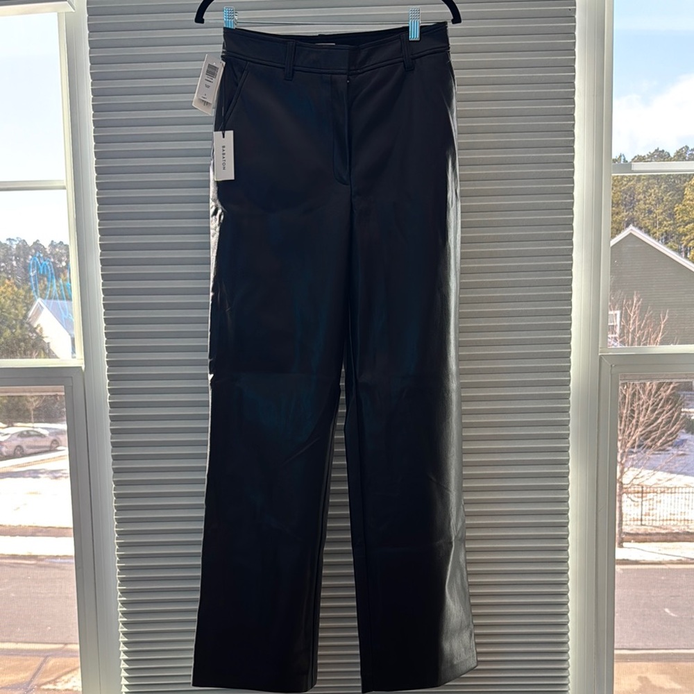 Aritzia Black Leather Pants